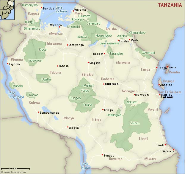 Map of Tanzania